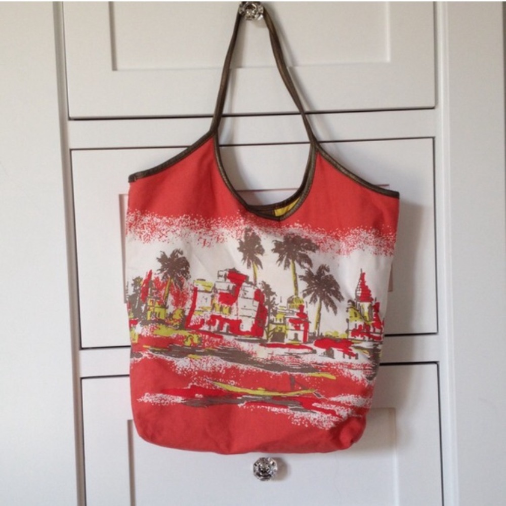 Tropical Hawaiian Design Beach Travel Vacation Tote Shopping Bag